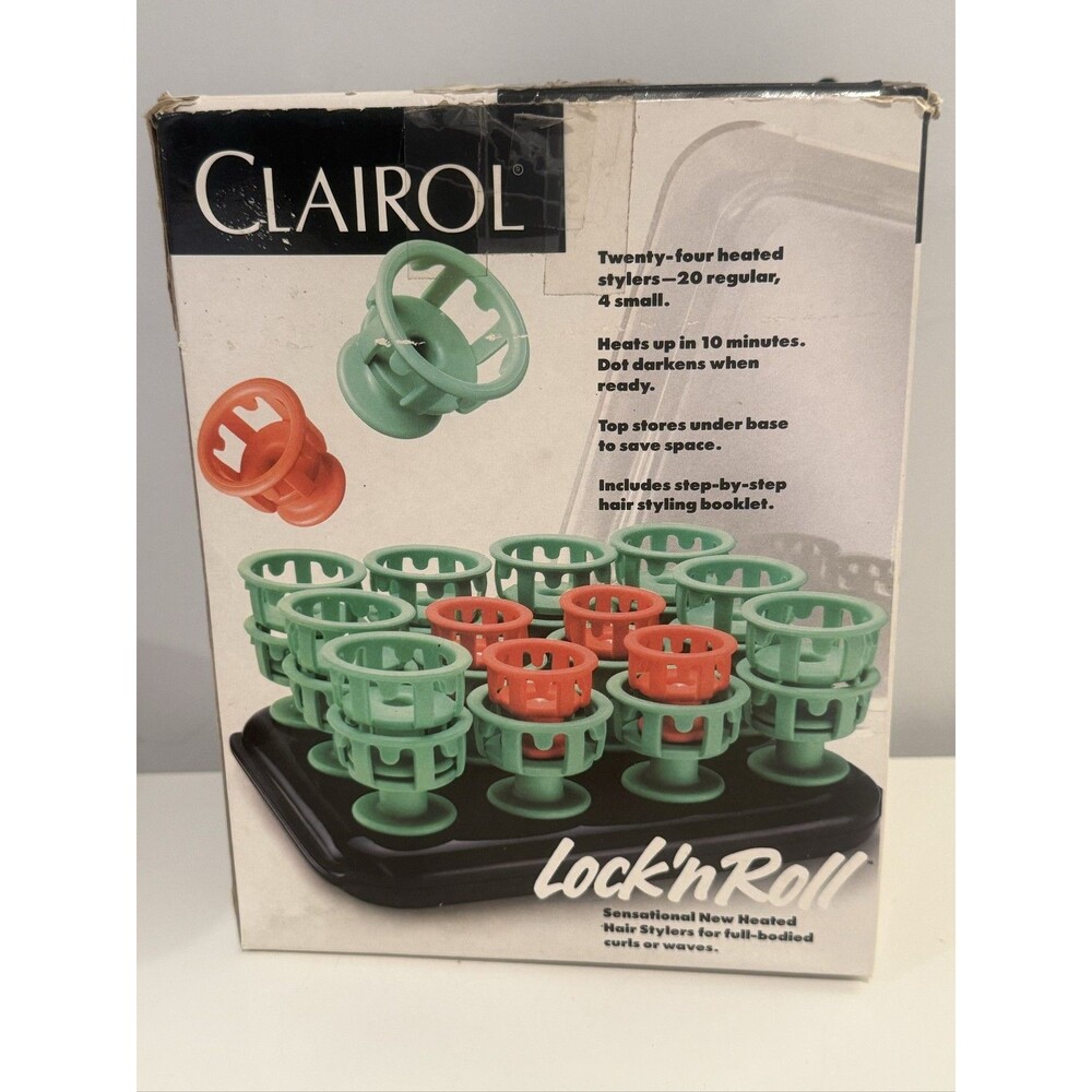 Clairol Lock'n Roll BT-1 Hot Rollers 24 Total Stylers Instant Heat